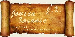 Jovica Kosanić vizit kartica